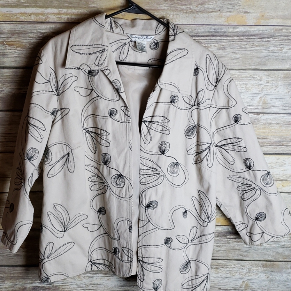 Blazer Floral Print 1x